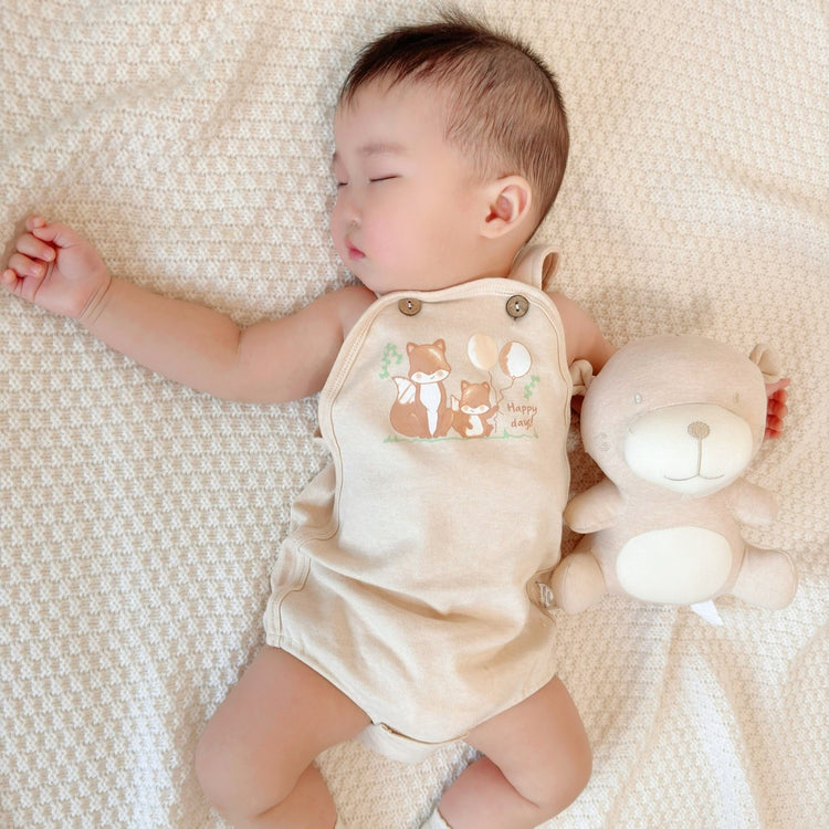 Organic Newborn Outfit with Print Little Fox
