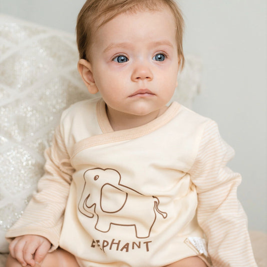 Organic Baby Long Sleeve Kimono One-Piece