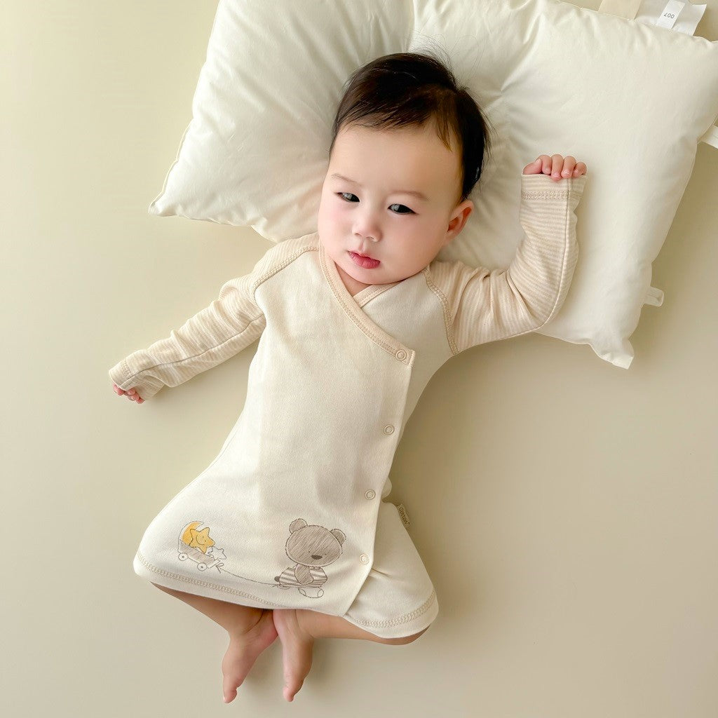 Organic Kimono T-shirt | Side Snap Baby Jumper | Eotton Canada