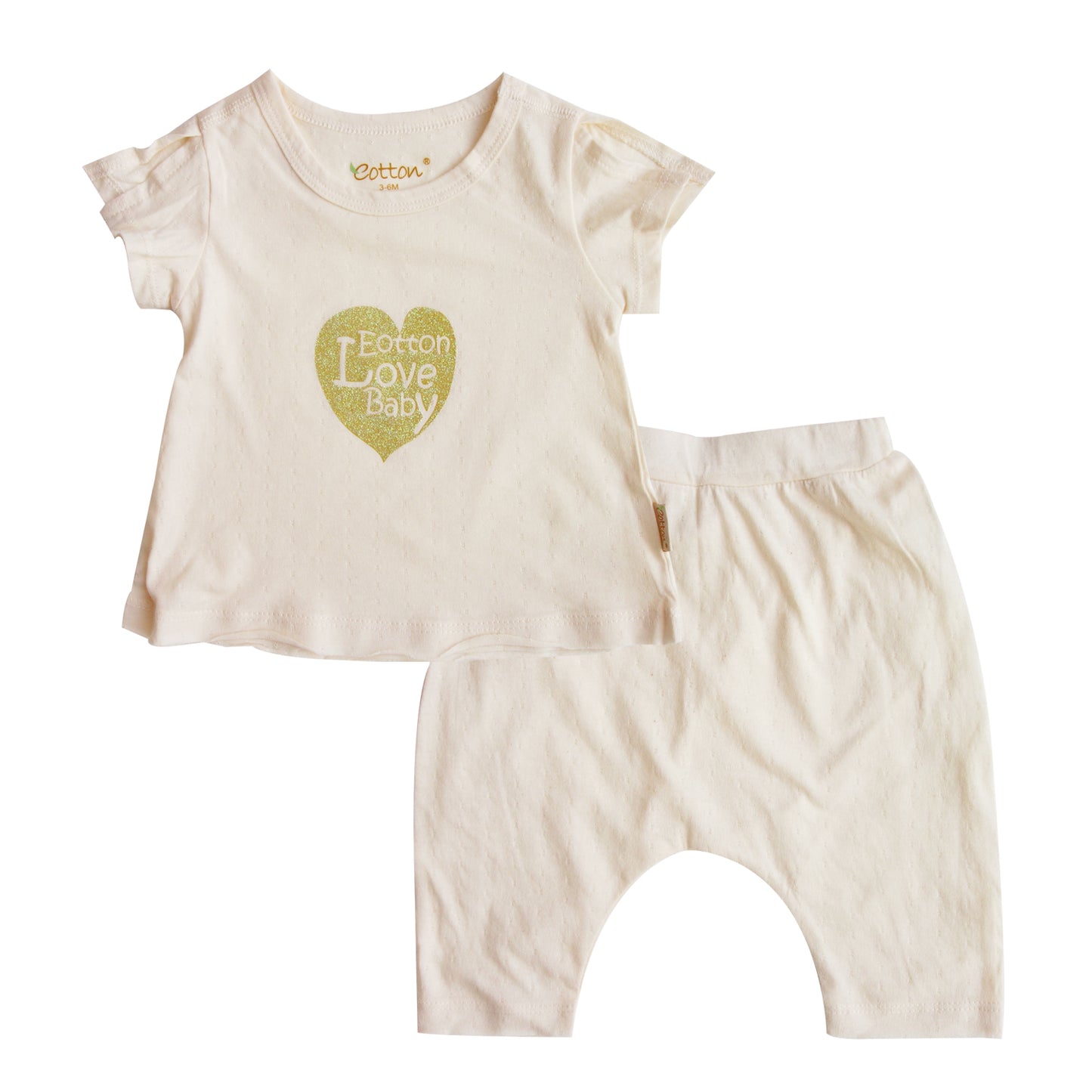 Organic Baby Girls Summer Clothes | Tee & Shorts Set - Eotton Canada