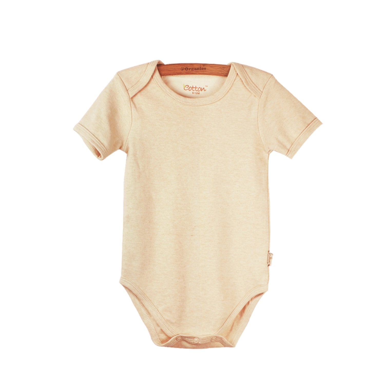 Organic Baby Short Sleeve Onesies: Soft & Sustainable 3-Pack light caramel | Eotton Canada