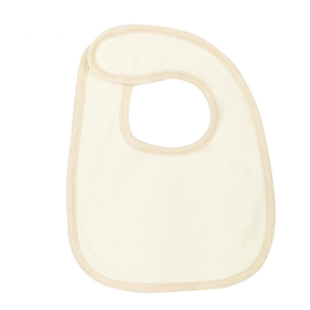 Organic Cotton Newborn Baby Bibs nature white color  | Eotton Canada