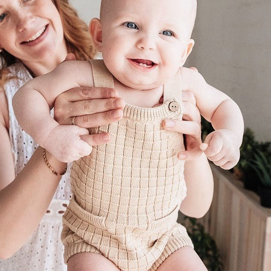 Organic Cable Knit Baby Onesies | Knit Sweater Bodysuits - EottonCanada