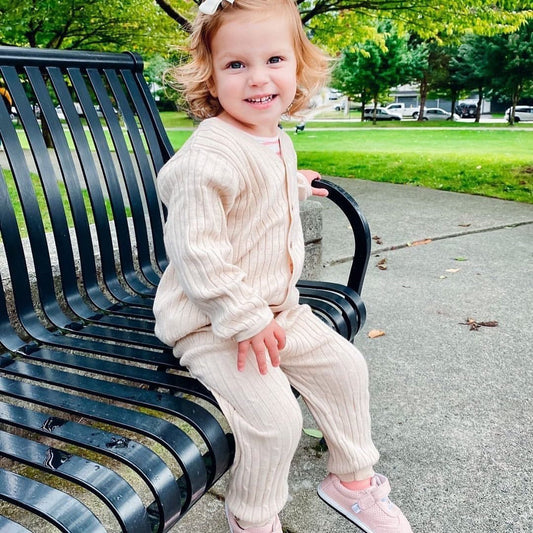 Organic Cotton Newborn Baby Sweater Suit | Sweater Cardigan Sets - EottonCanada