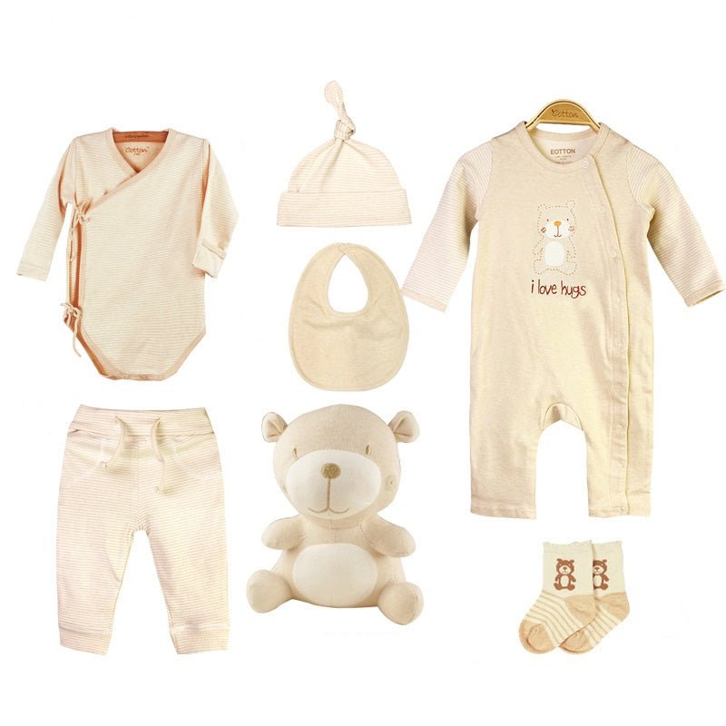 Premium Organic Cotton Baby Gifts - Teddy Bear, Giraffe, and Little Lion Sets | Eotton Canada