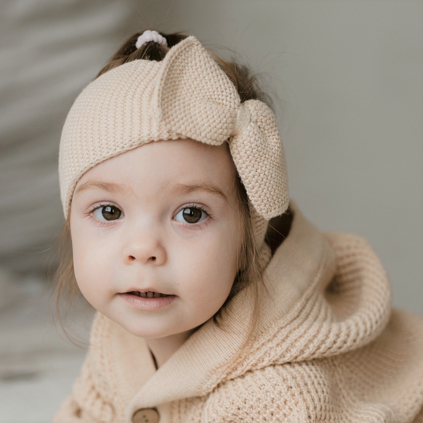 Organic Baby Headbands Knitted Newborn Bows