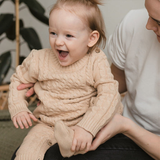 Cozy Organic Thick Knit Baby Romper | Eotton Canada