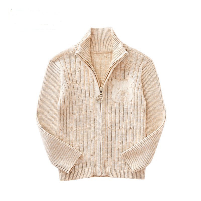 Organic Cotton Zip Cardigan Sweater for Baby Boys | Eotton Canada
