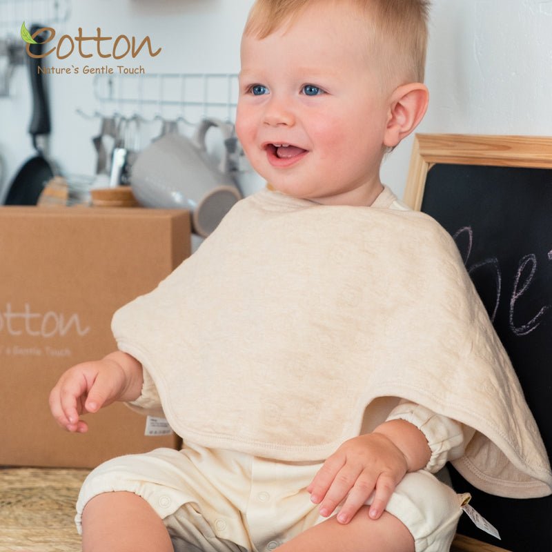 Organic Burp Cloths & Infant Bibs 2-in-1 | Best Newborn Essentials | Eotton Canada