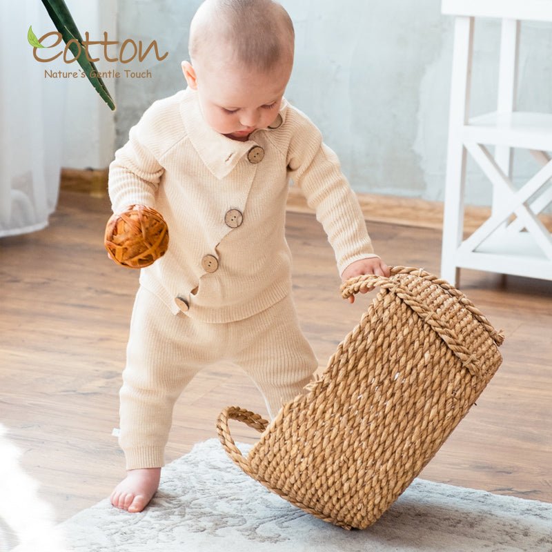 Newborn Knit Outfit: Organic Cotton Knitted Newborn Clothes | Eotton