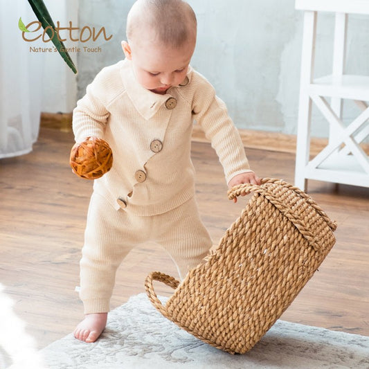 Newborn Knit Outfit: Organic Cotton Knitted Newborn Clothes | Eotton