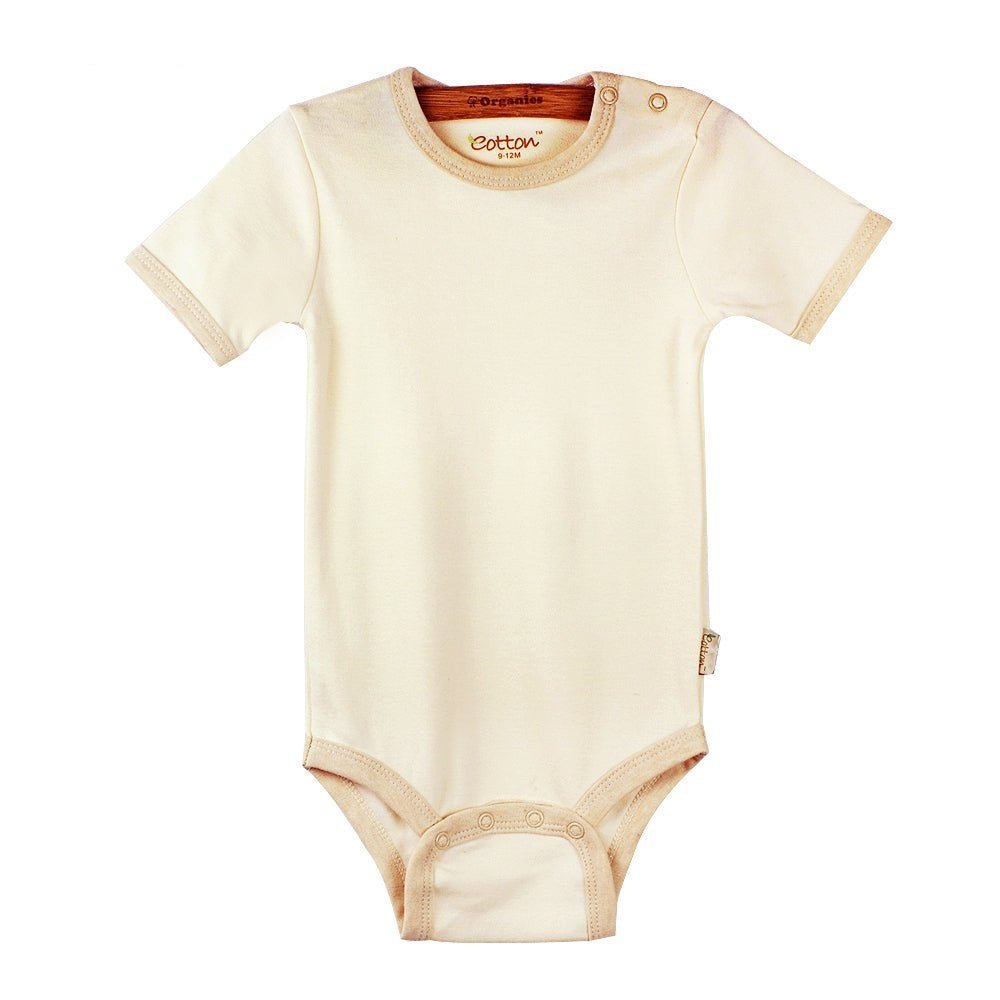Organic Cotton Short Sleeve Short Snap One-Pieces | Eotton