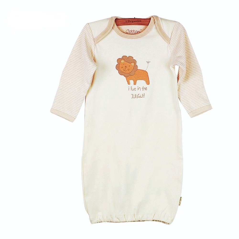 Jungle Safari Organic Baby Sleep Gown | Cozy Infant Sleepwear