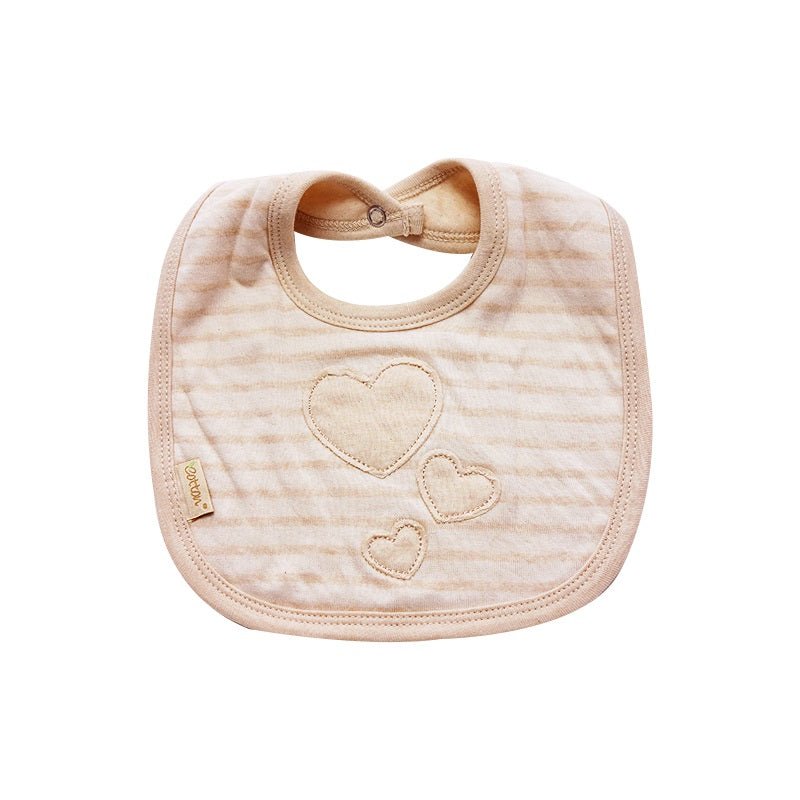 Infant Bibs: Organic Cotton Bibs with Embroidery Hearts & Stars | Eotton
