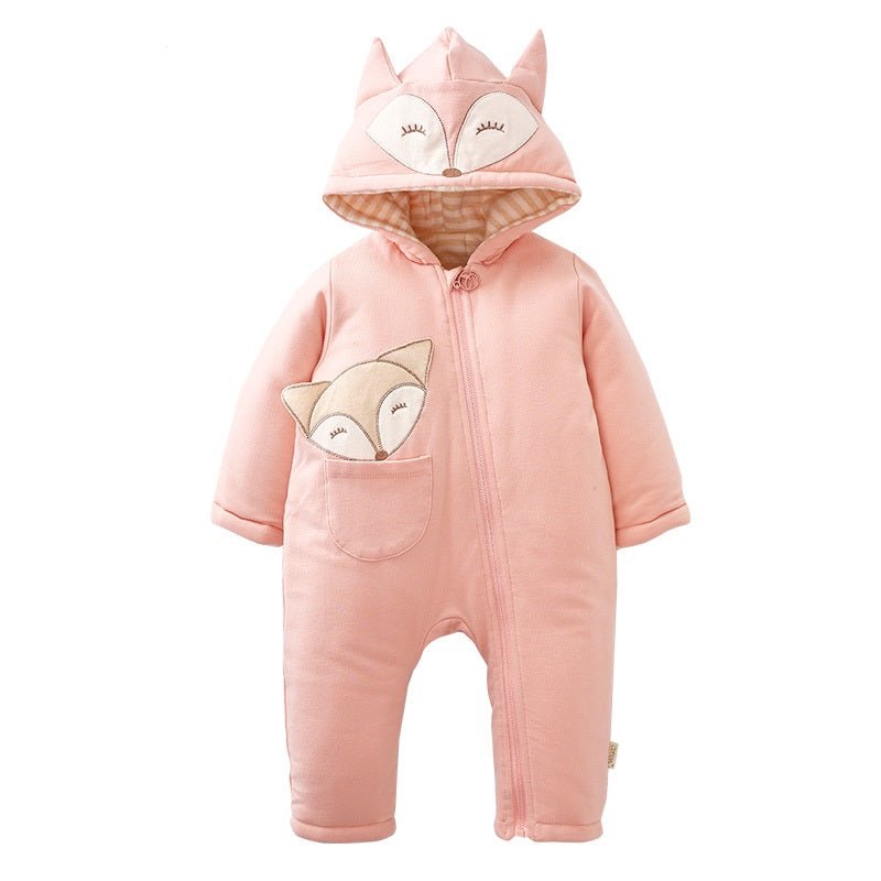 Organic Newborn Winter Clothes: Bunting Suit For Baby Girl
