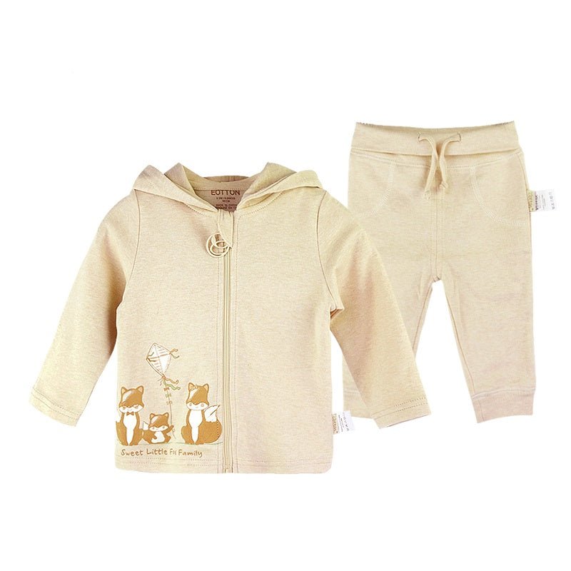 Organic Newborn Outfit: Baby Hooded Jacket and Trouser Set | Eotton Canada