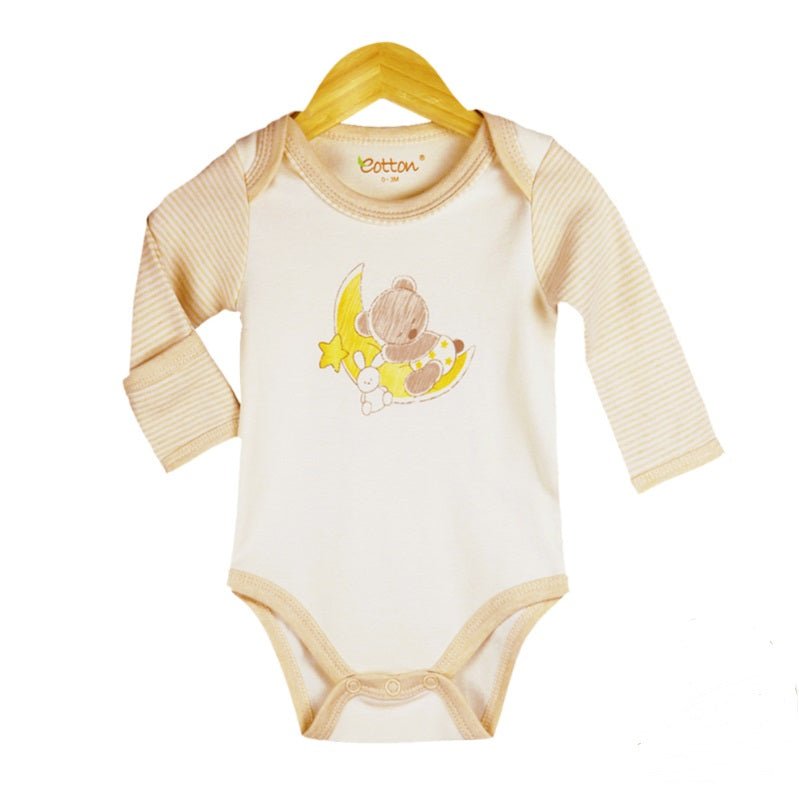 Long Sleeve Baby Onesies with Hand Covers | Baby Star Bodysuit - EottonCanada