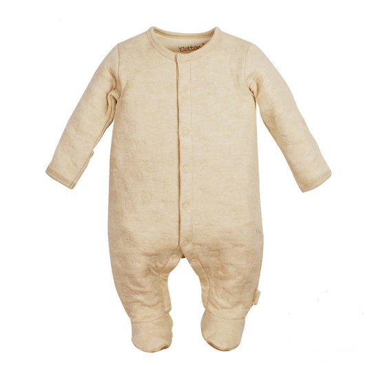 Gender Neutral Baby Clothes: Thermal Footie Romper | Eotton Canada
