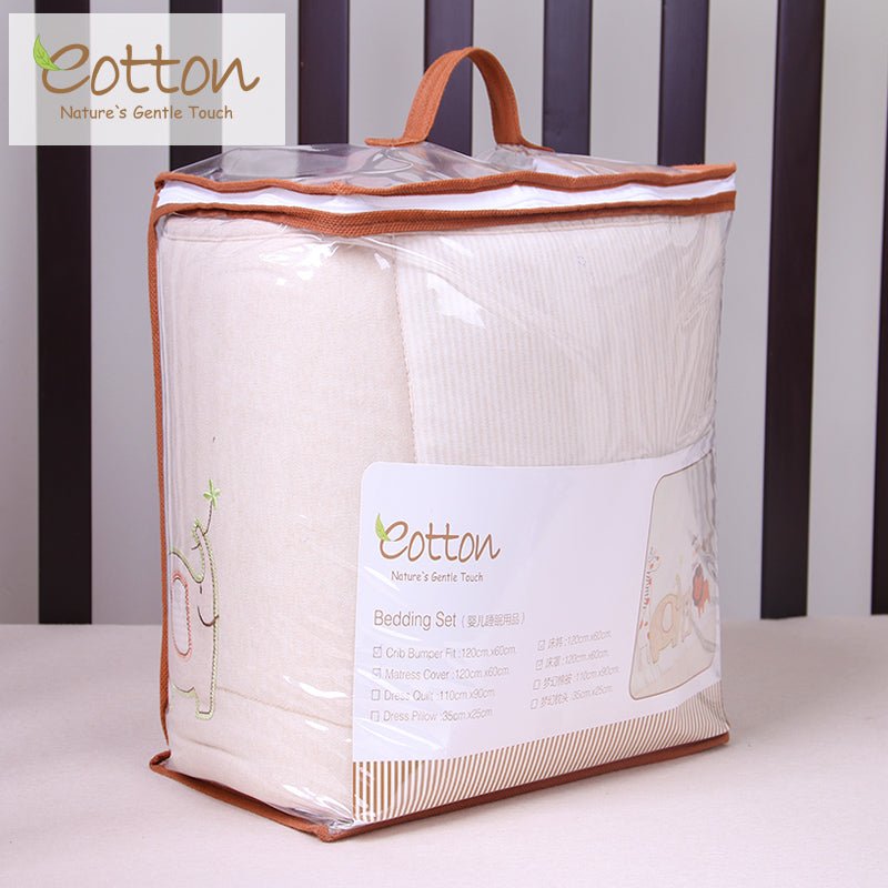 Organic Baby Bedding: Baby Crib Bumper + Crib Sheet + Diaper Bag Set | Eotton Canada