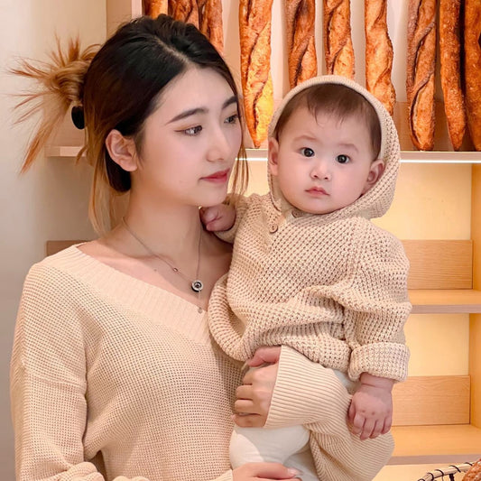 Baby Chunky Knit Sweater: Oversized Cable Knit Hoodie | Eotton Canada