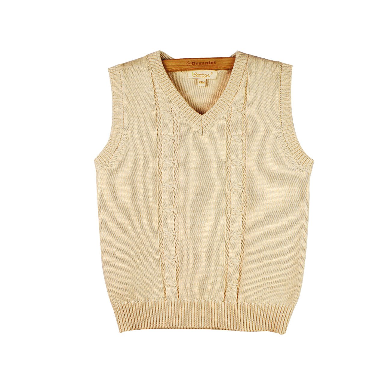 Best Organic Cotton Knitted Vest | Baby V neck Sweater - EottonCanada