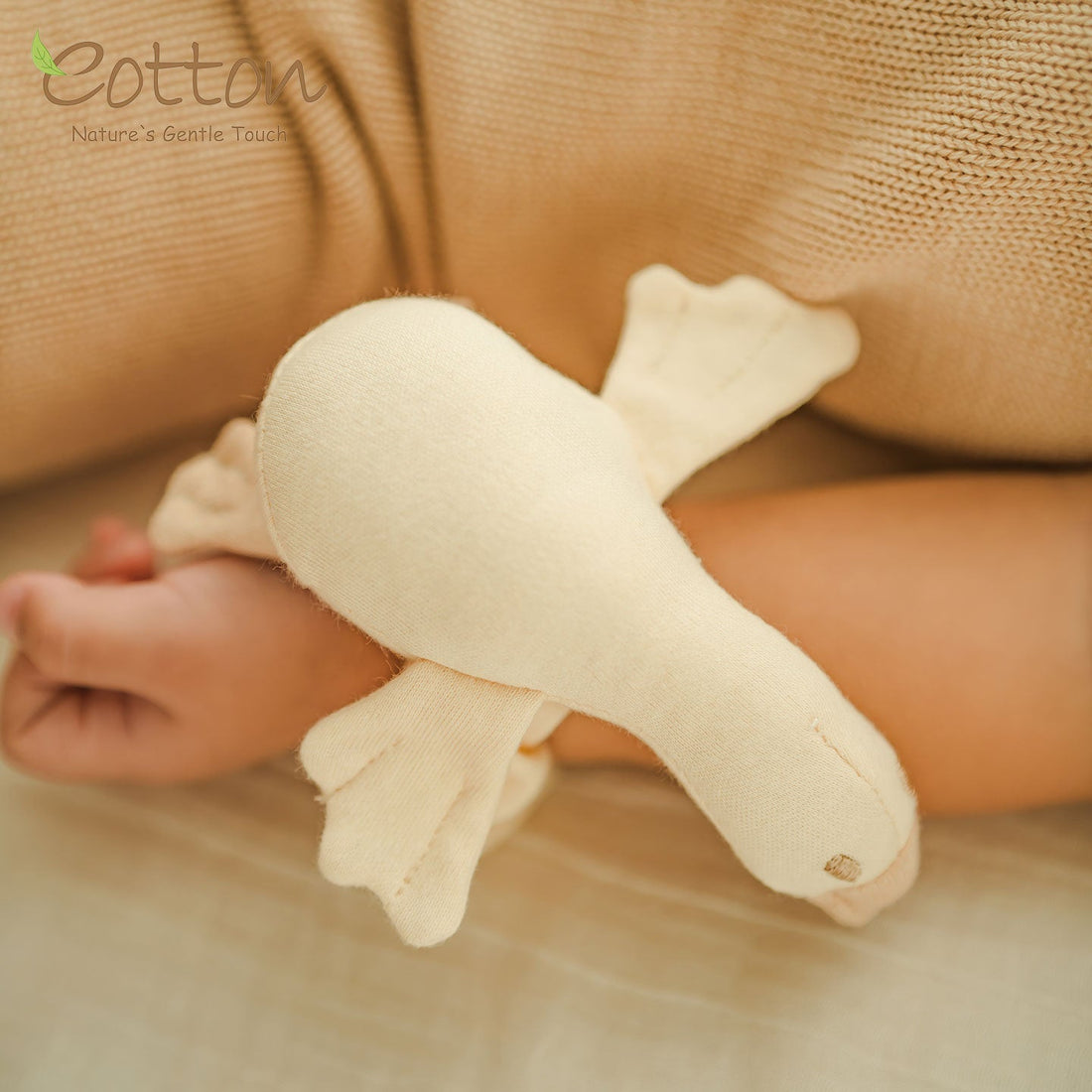 cute organic cotton baby rattle - Eotton Canada