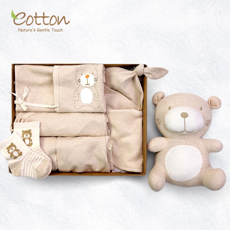 Organic Cotton Baby Clothes & Toys Gift Box Set - Eotton