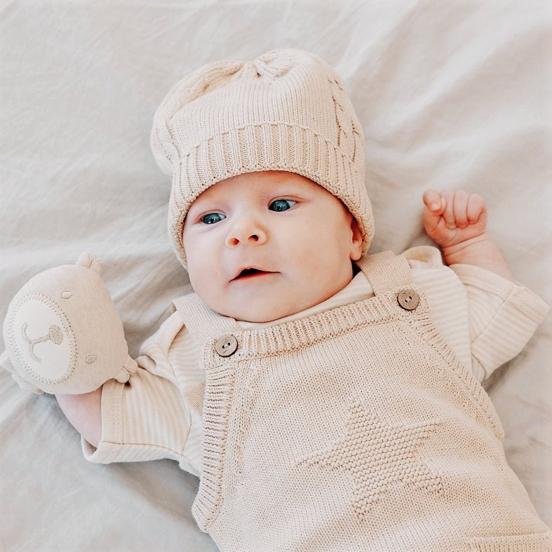 Gender Neutral Organic Cotton Cableknit Baby Bodysuits
