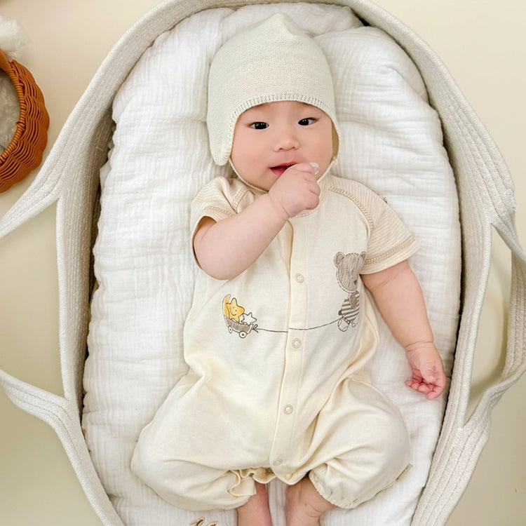 Organic Newborn Jumpsuit: Footless Romper | Eotton Canada