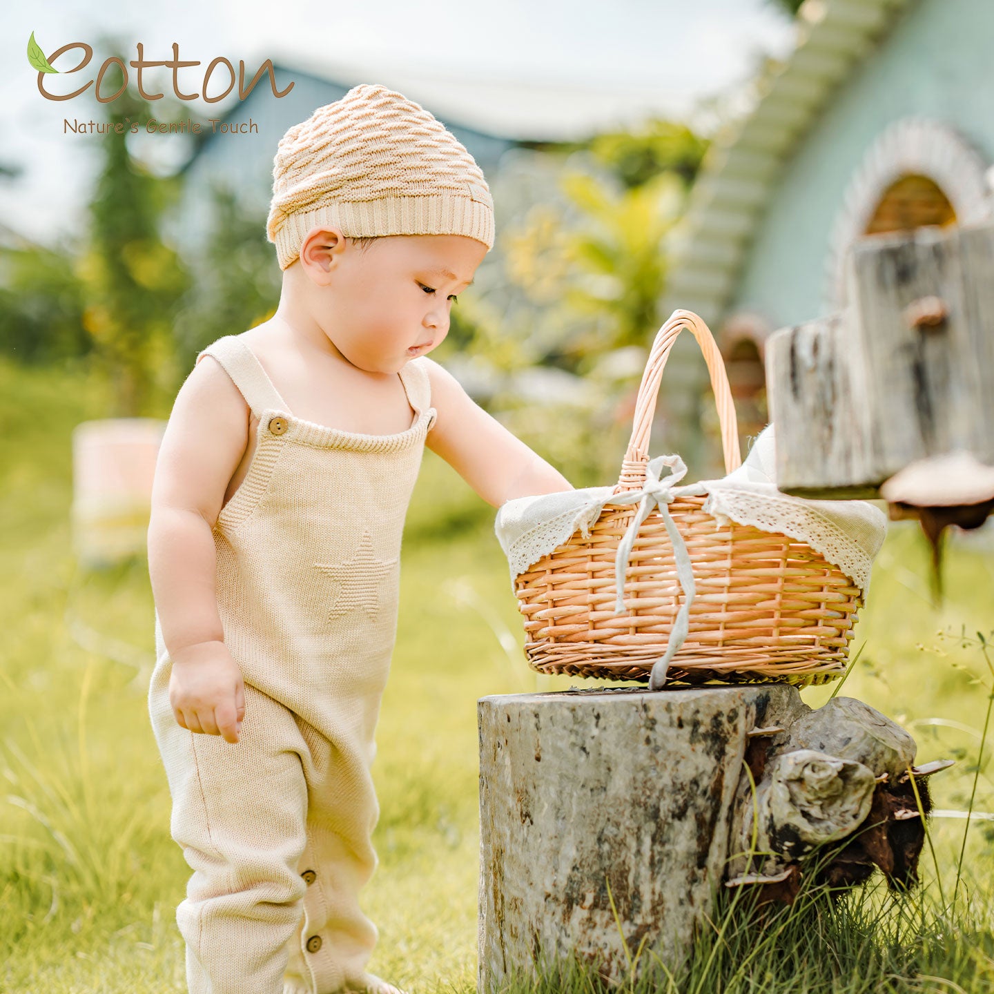 organic baby overall knitted sweater | Eotton Canada