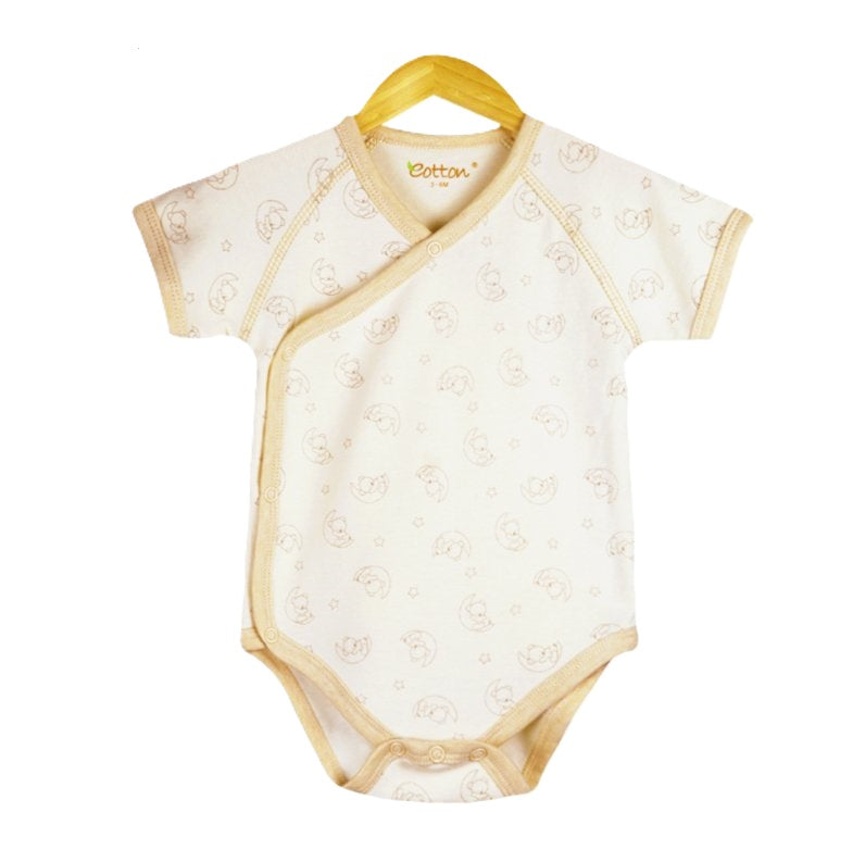 Organic newborn kimono onesie from the Baby Star collection in nature-colored cotton | Eotton Canada