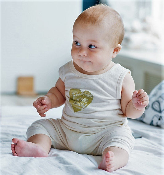 Toddler Summer Outfit: Organic Boy Tank Top & Harem Pant Set