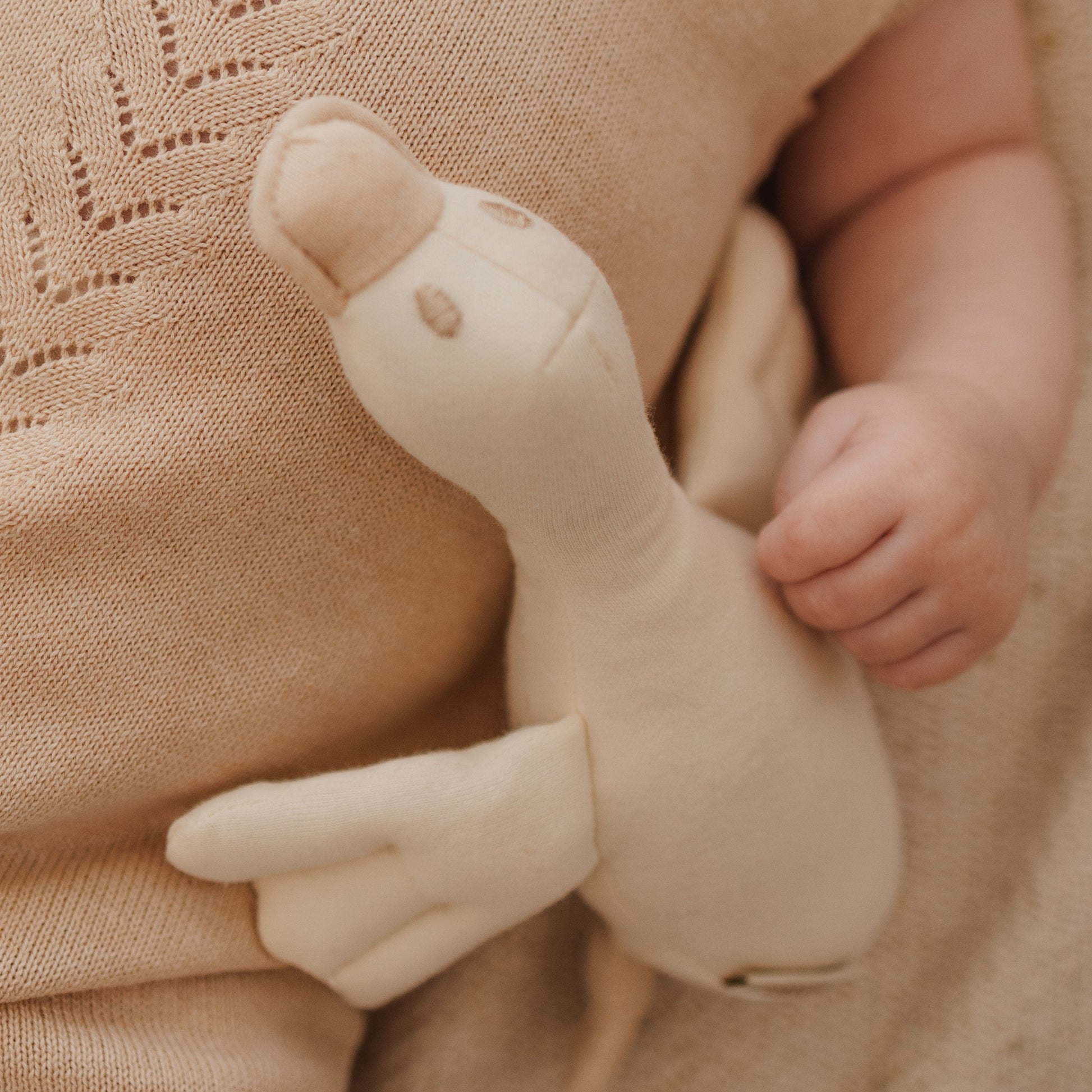 organic nature colored cotton baby finger toy | mini size soft toy Canada Goose