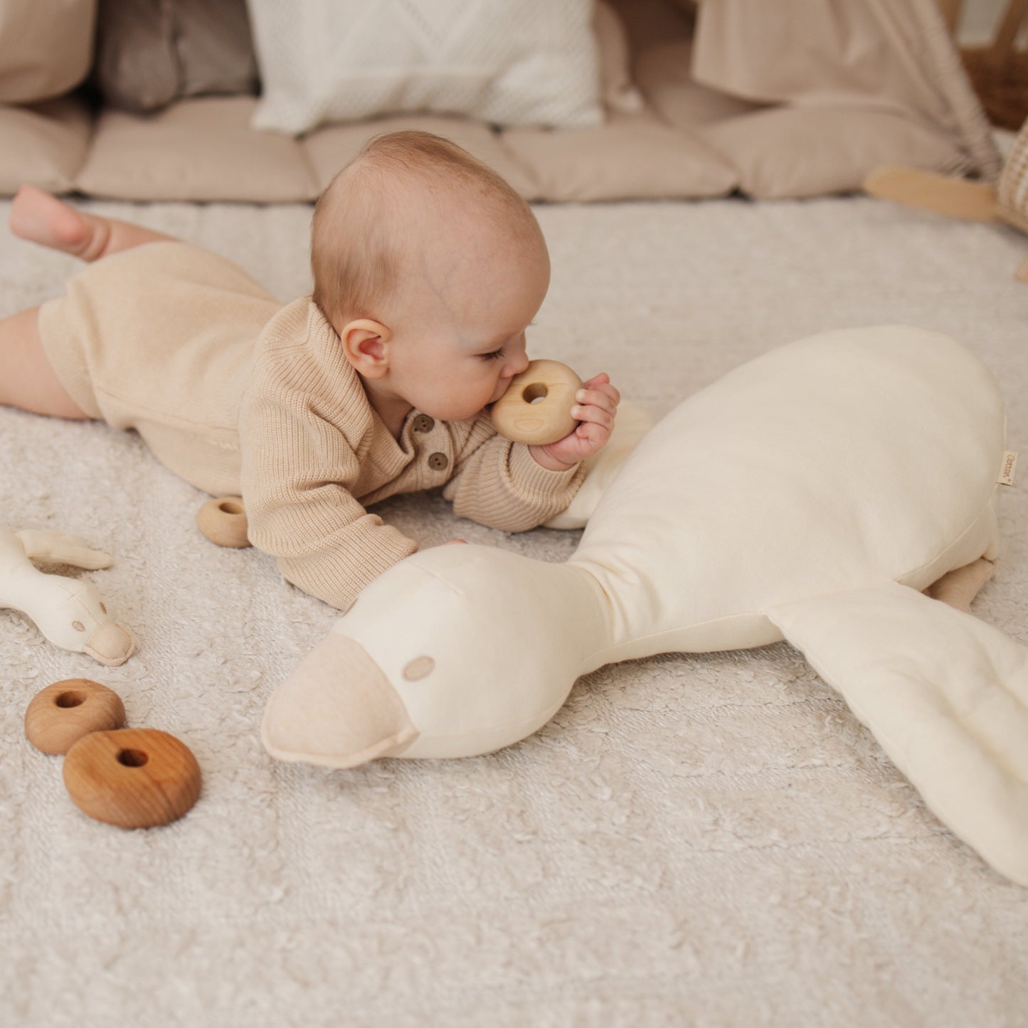 organic nature colored cotton baby toy | Stuffed animals Canada Goose