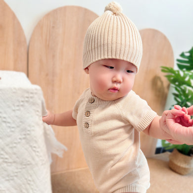 Knitted Newborn Clothes | Organic Knitted Sweater Baby Bodysuit