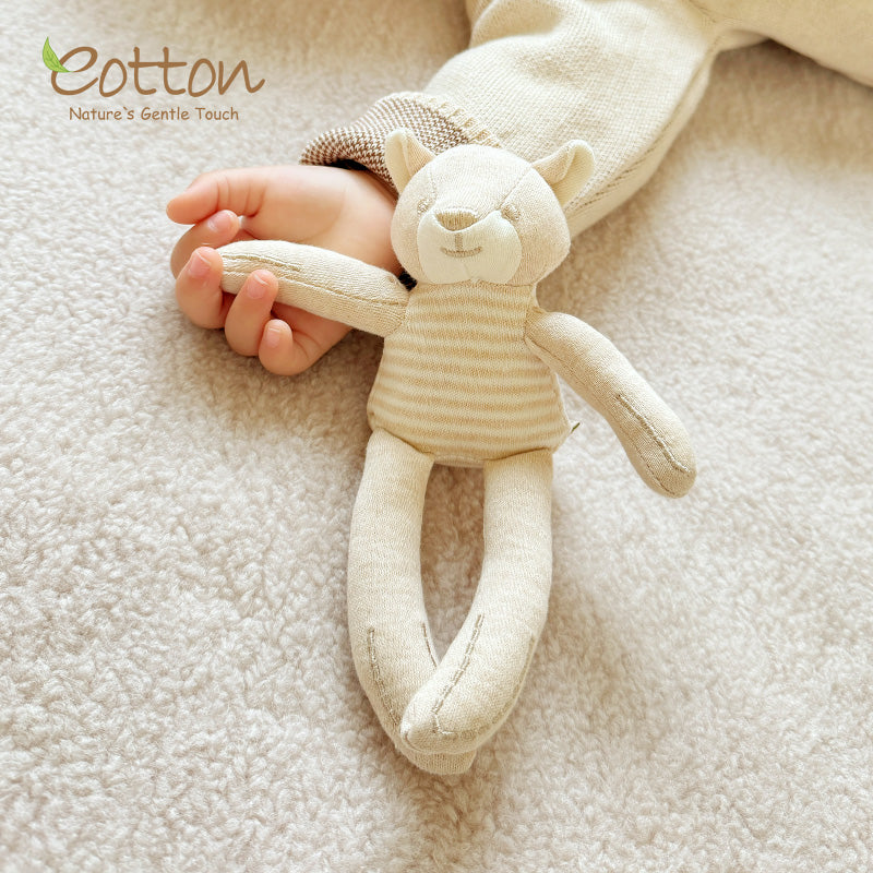 Softest Organic Baby Toys Small size Fit Newborn Baby Hand | Eotton Canada