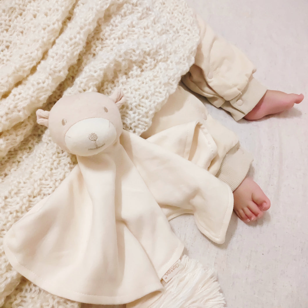 Organic Cotton Newborn Security Blanket - Stuffed Bear Blanket | Eotton Canada