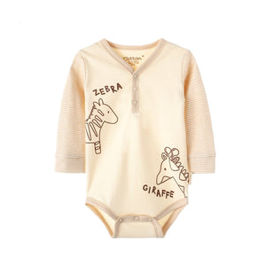 Best Onesies For Newborns: Organic Cotton Baby Long Sleeve Bodysuit - Zebra | Eotton Canada