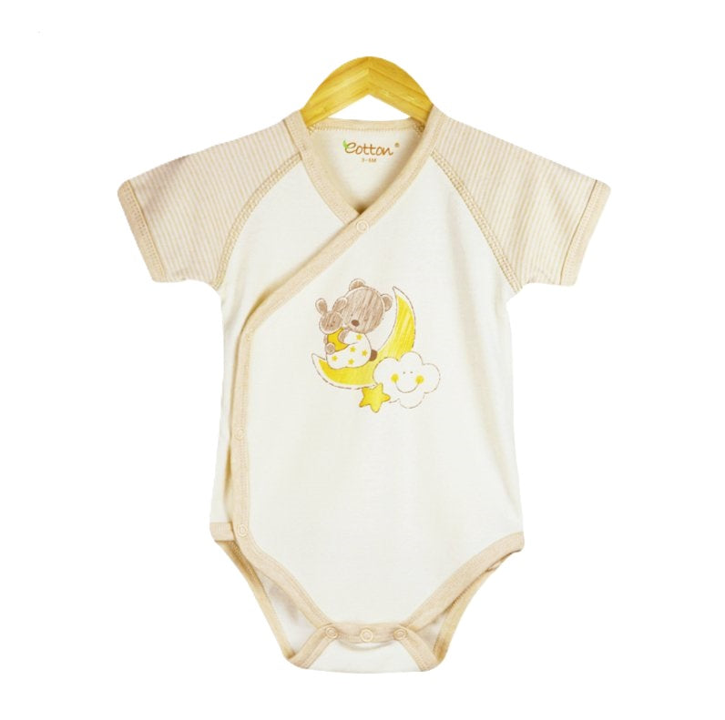 Newborn Kimono: Unisex Organic Short Sleeve Onesies big hug