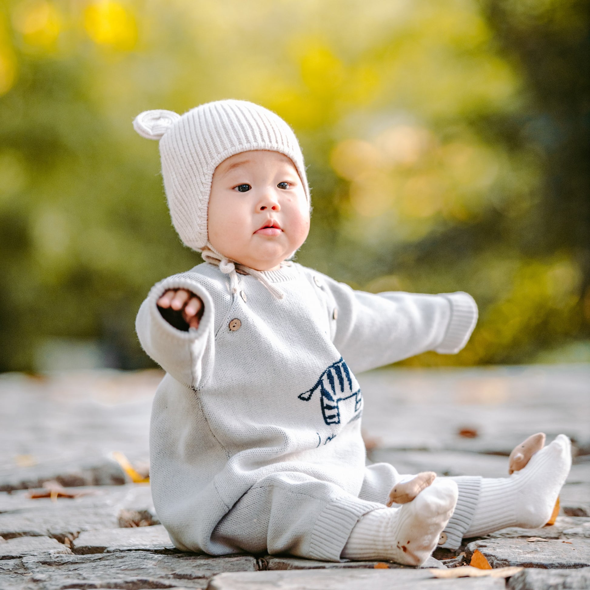 Organic Baby Sweater Knitted Romper