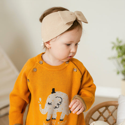 Heirloom Baby Sweater | Oversized Mammoth Knit Romper | Eotton Canada