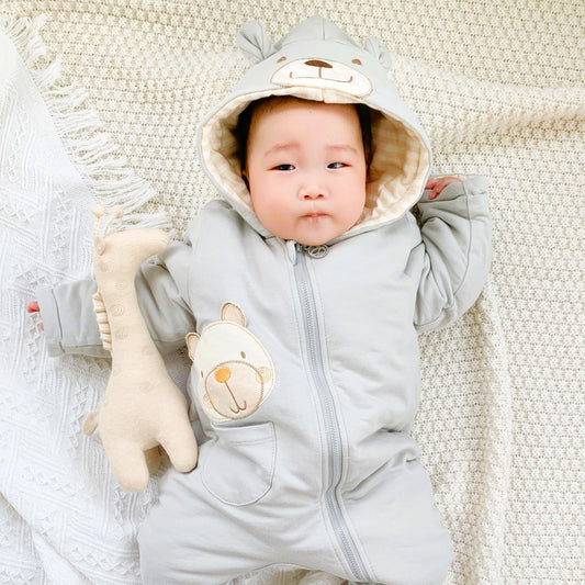 High performance 3 layer organic baby boy snowsuit | Eotton Canada