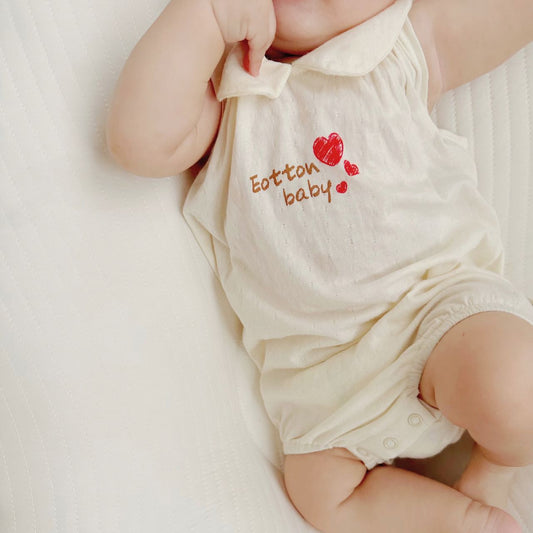 super soft organic cotton baby girl bubble onesies with peter pan collar