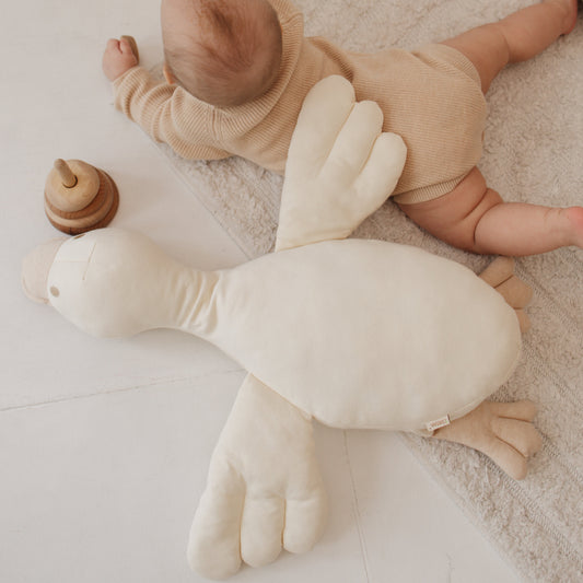 organic cotton baby toy white goose | 60cm large canada white goose | Eotton Canada