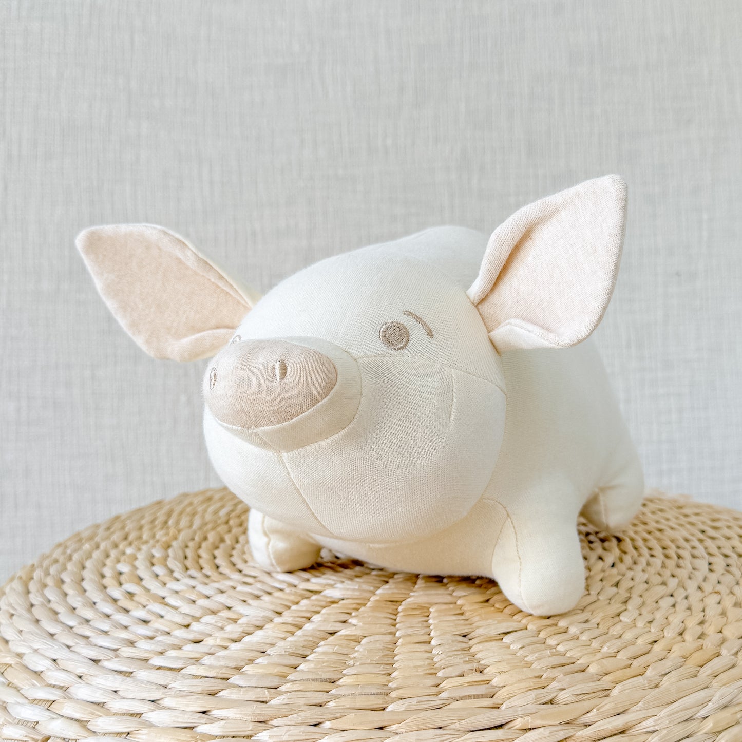 Organic Stuffed Animal Toy Piggy | Newborn Soft Toy | Eotton Canada