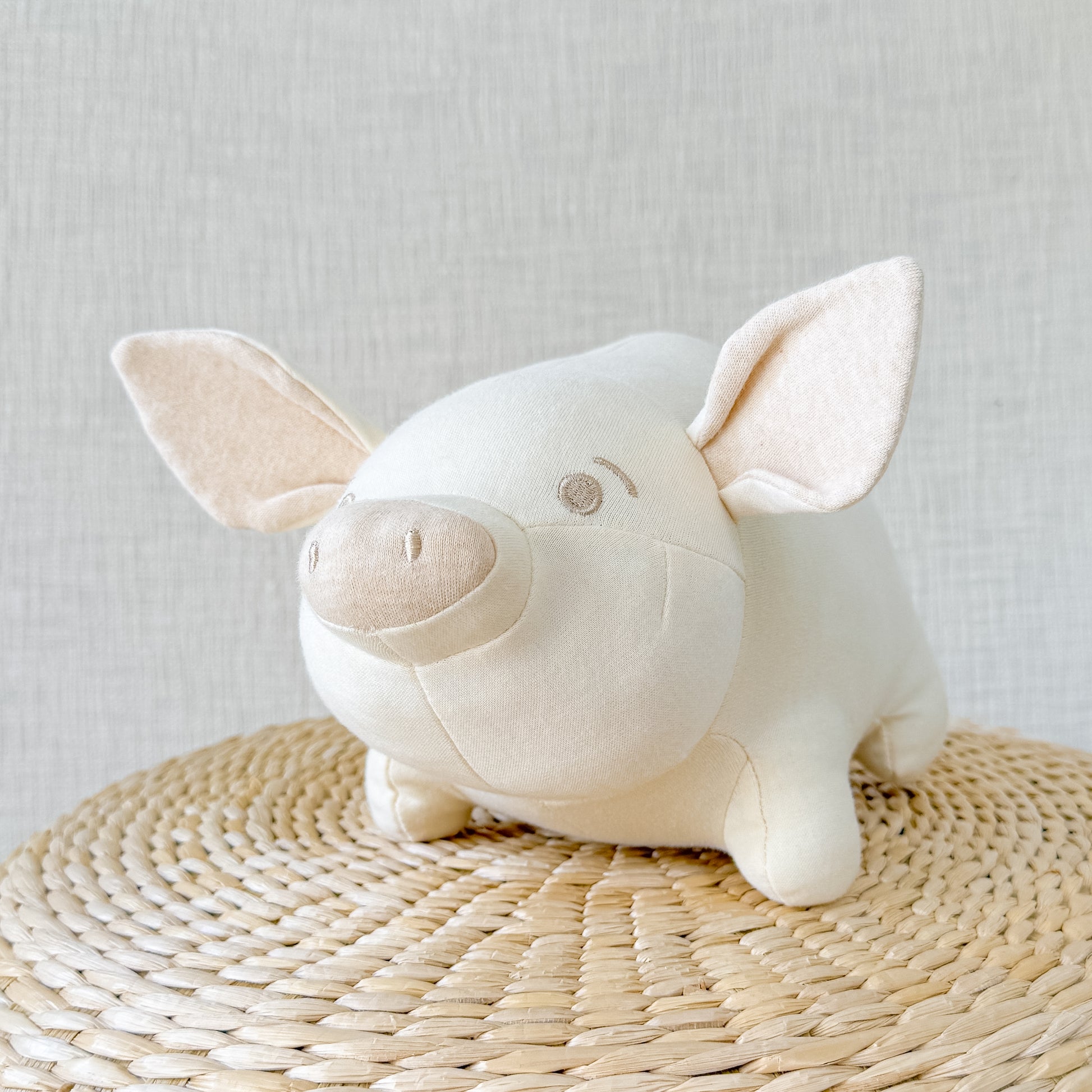 Organic Stuffed Animal Toy Piggy | Newborn Soft Toy | Eotton Canada