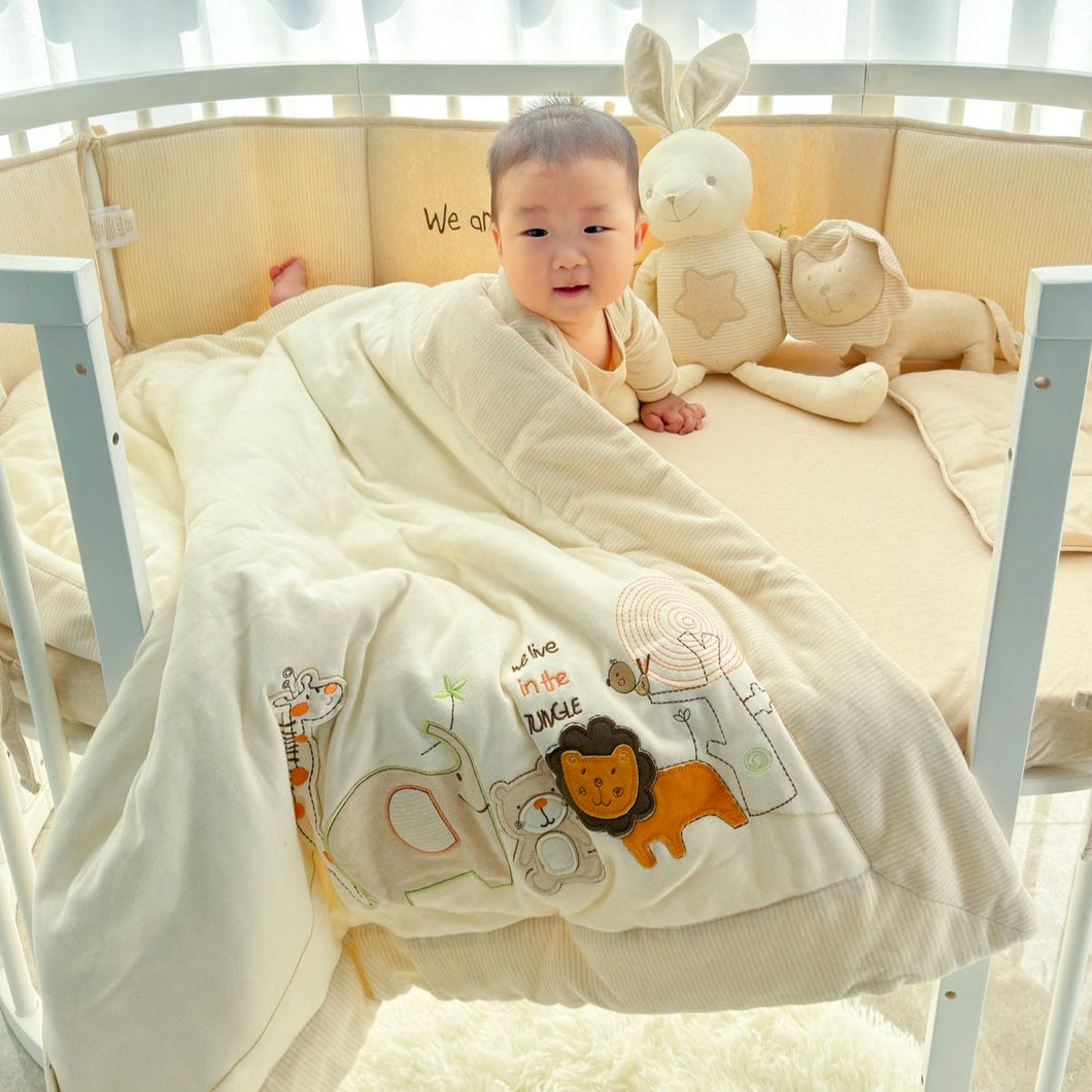 Organic Baby Bedding: Baby Crib Bumper + Crib Sheet + Diaper Bag Set | Eotton Canada