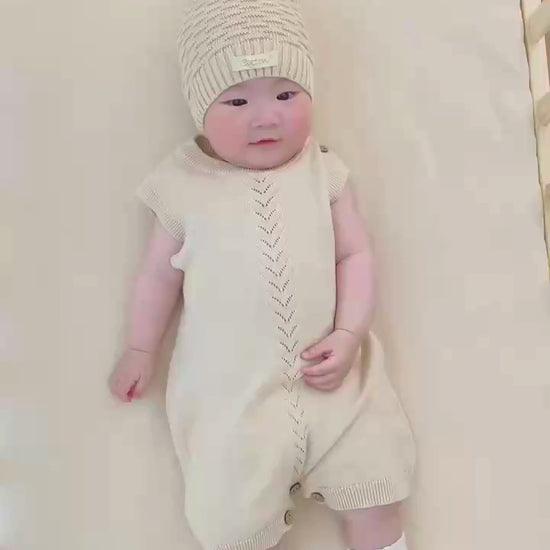 cute baby like this organic knitted baby sweater romper