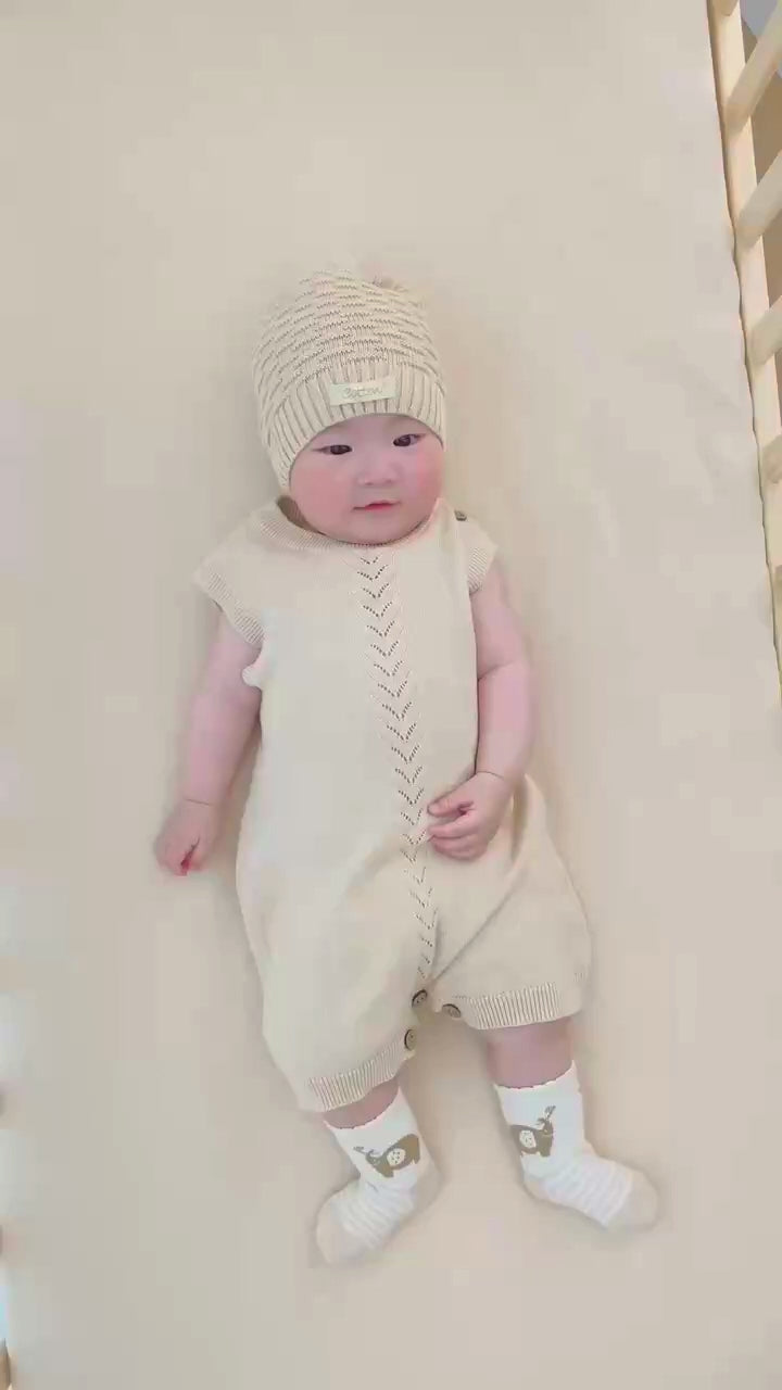 cute baby like this organic knitted baby sweater romper
