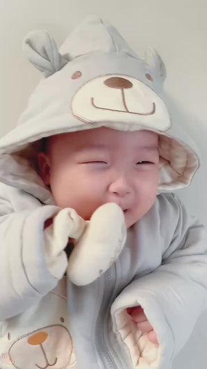 Organic Cotton Baby Snowsuit – Cozy Newborn Winter Clothes by video  - EottonCanada